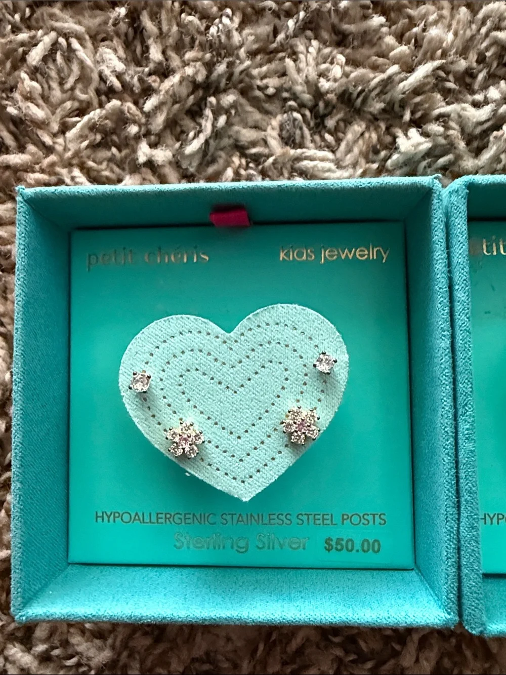 Kids Sterling Silver Sparkle Stud Earring Set - butterfly’s